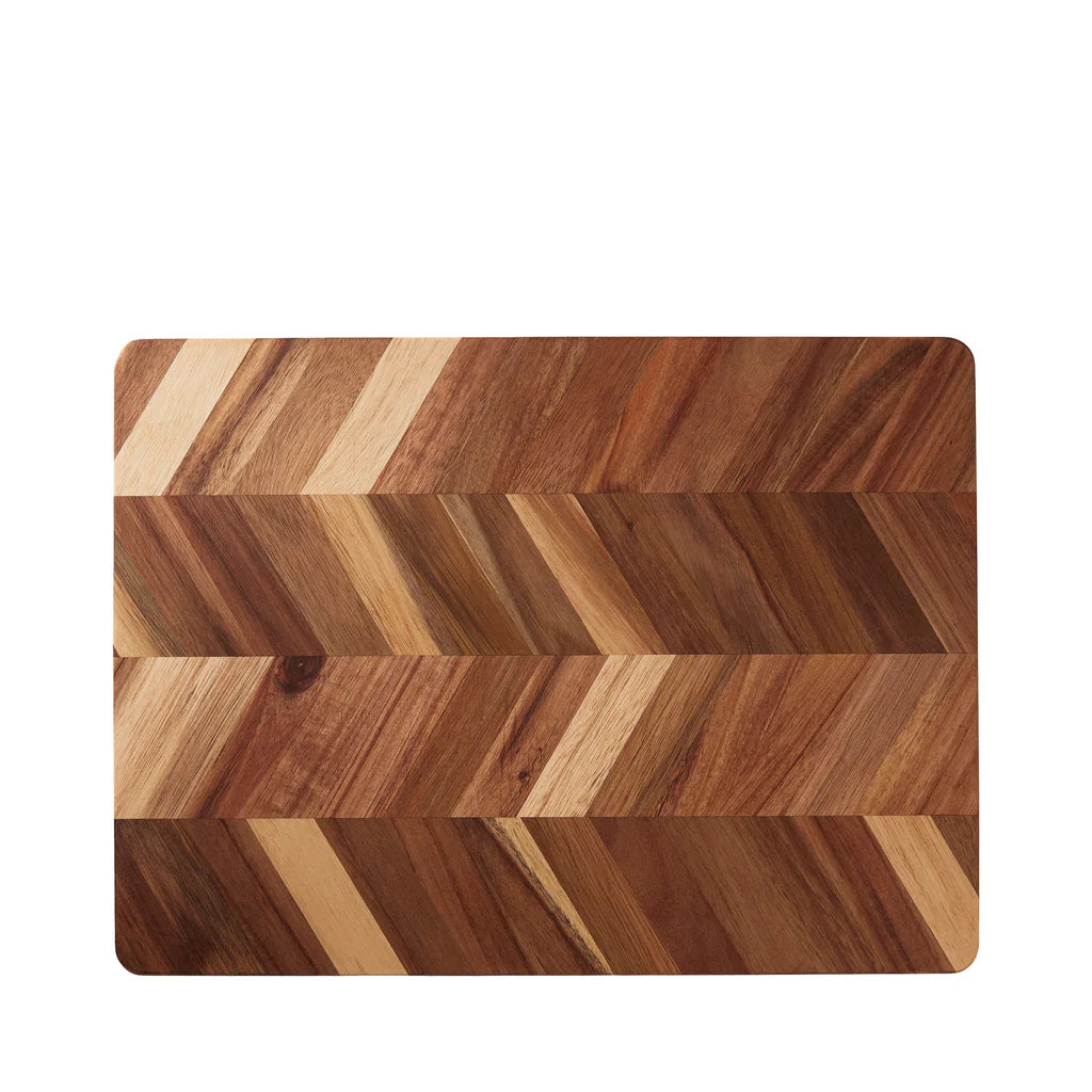 Schneidebrett mit Fischgrätenmuster Akazienholz